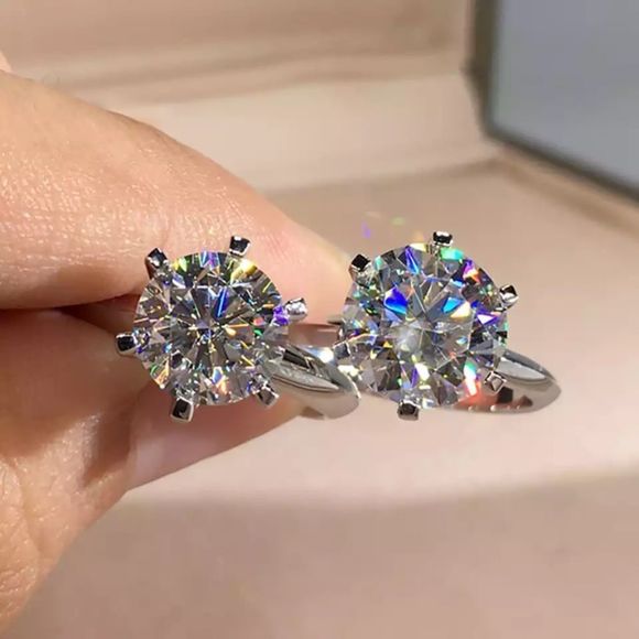 18k White Gold Ring w/ 2.0ct Natural Zircon - Picture 12 of 15